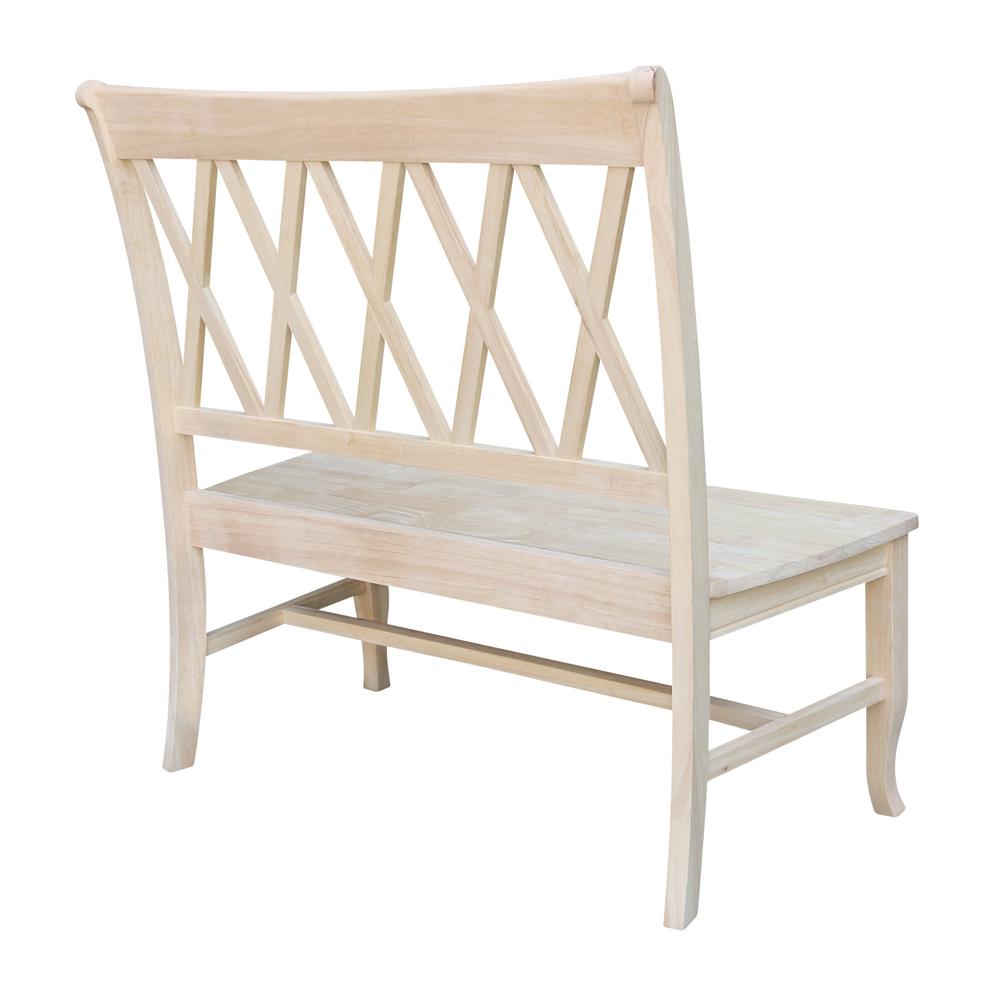 Double X-Back Bench , Unfinished. Picture 5