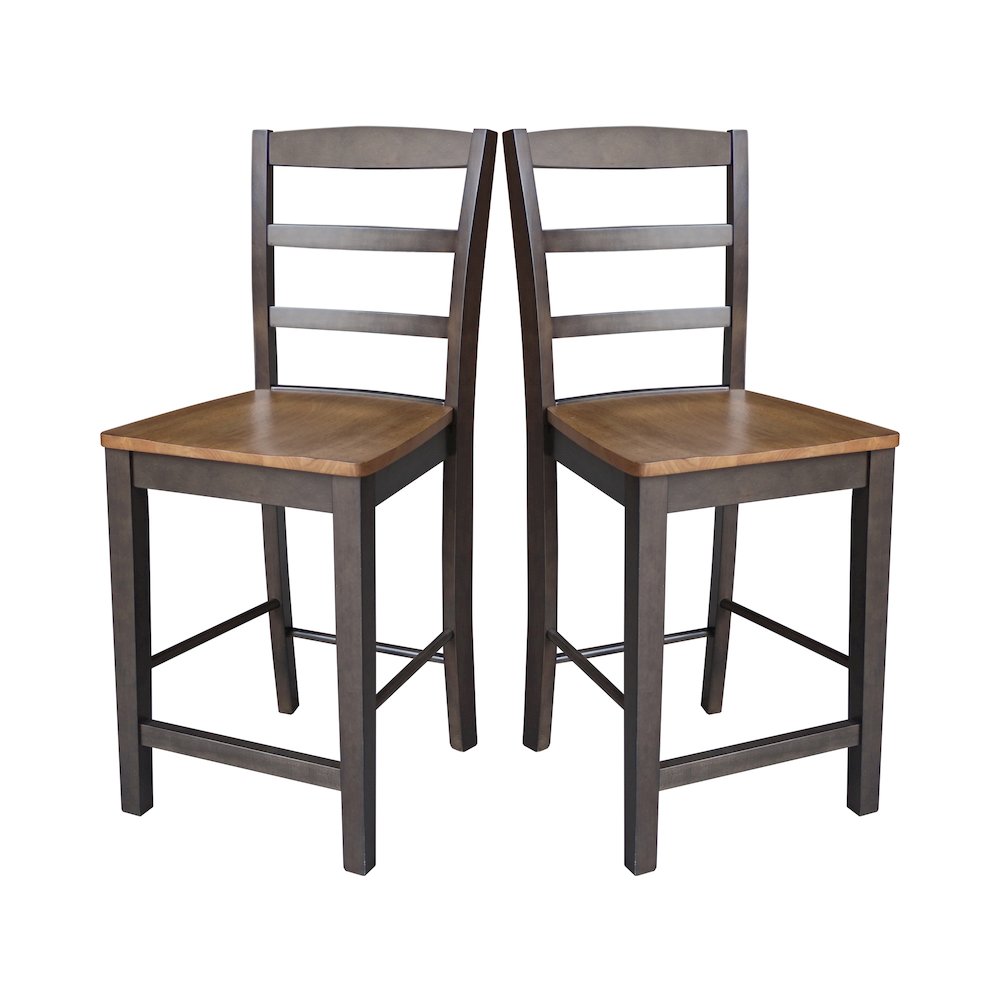 Solid Wood Madrid Counter Height Dining Stool - 24" Seat Height. Picture 6