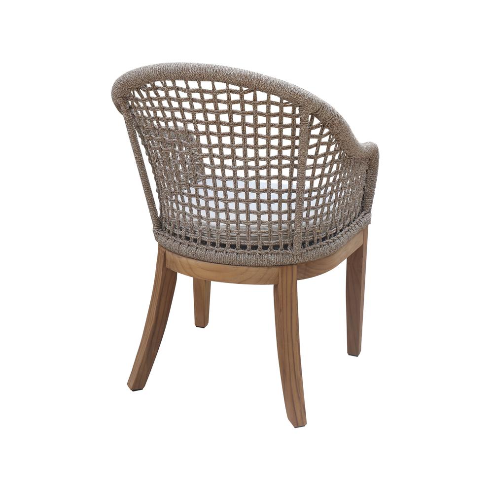 Set of Two Outdoor Teak Patio Dining Chair with Cushions. Picture 5