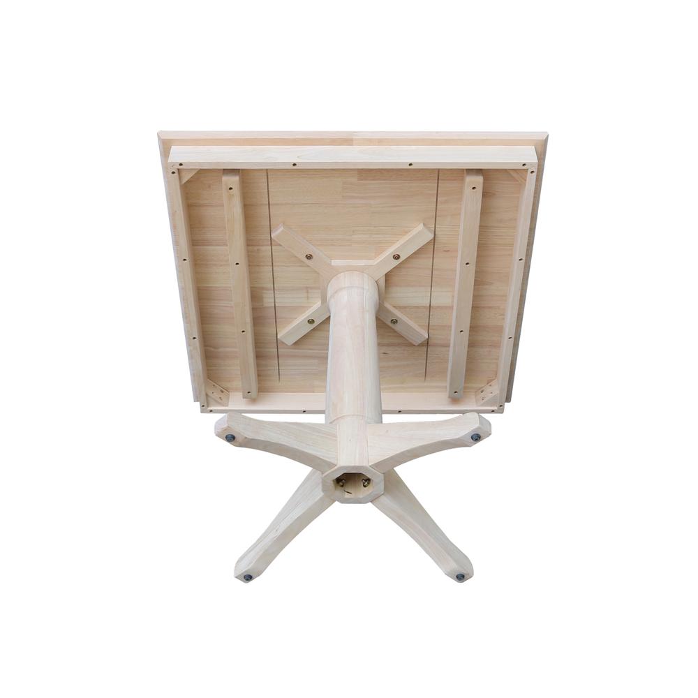 36" x 36" Square Top Pedestal Table  - 29.9"H. Picture 7