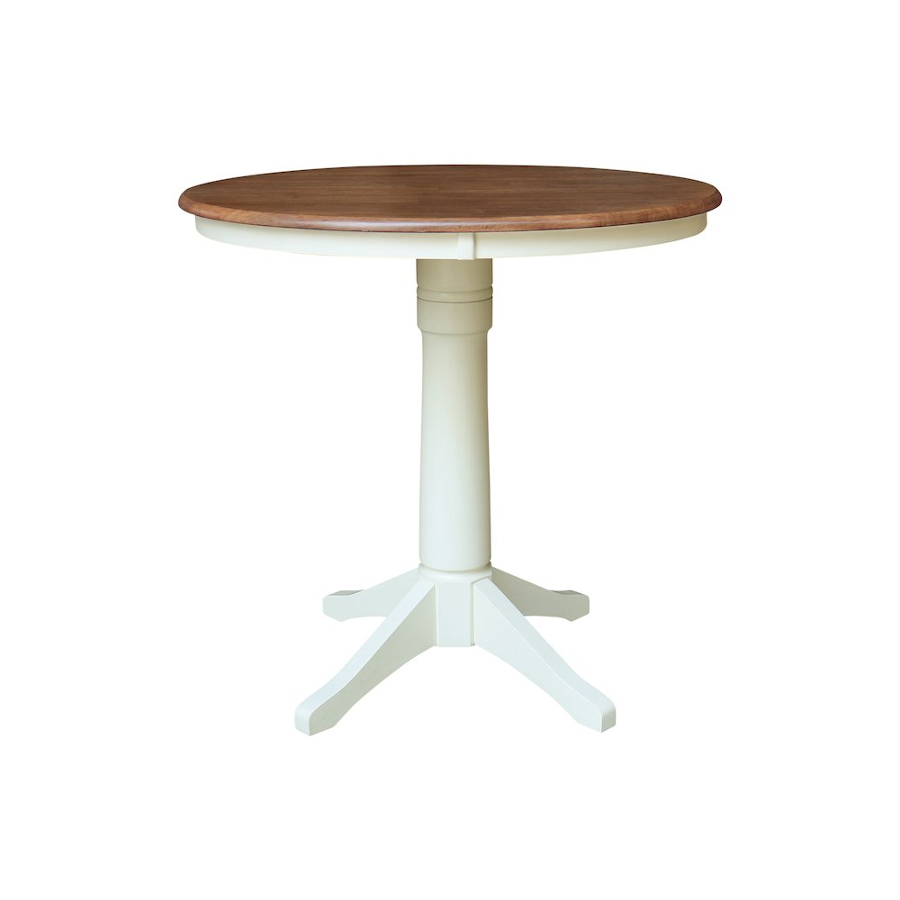 36" Round Top Pedestal Dining Table - 35.9" Height. Picture 1