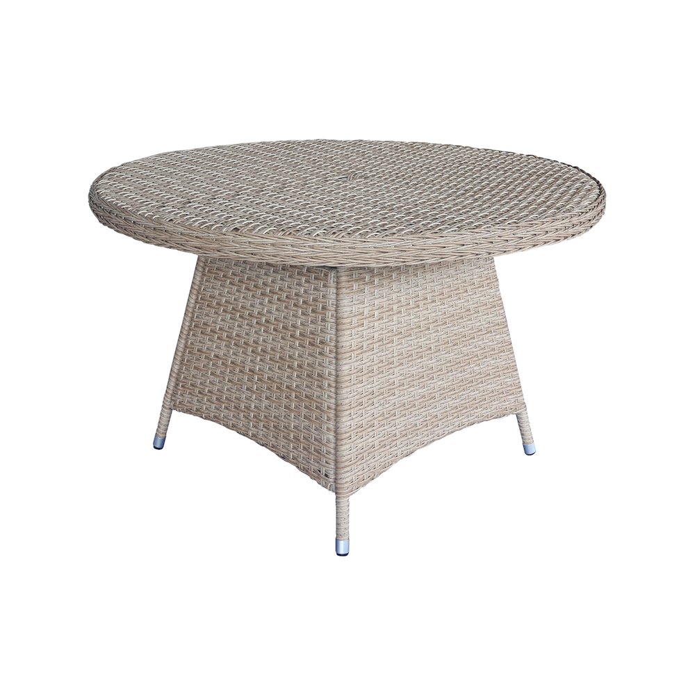 Outdoor 7 Piece Wicker Patio Furniture Set with a Round Table and 6 Chairs. Picture 2