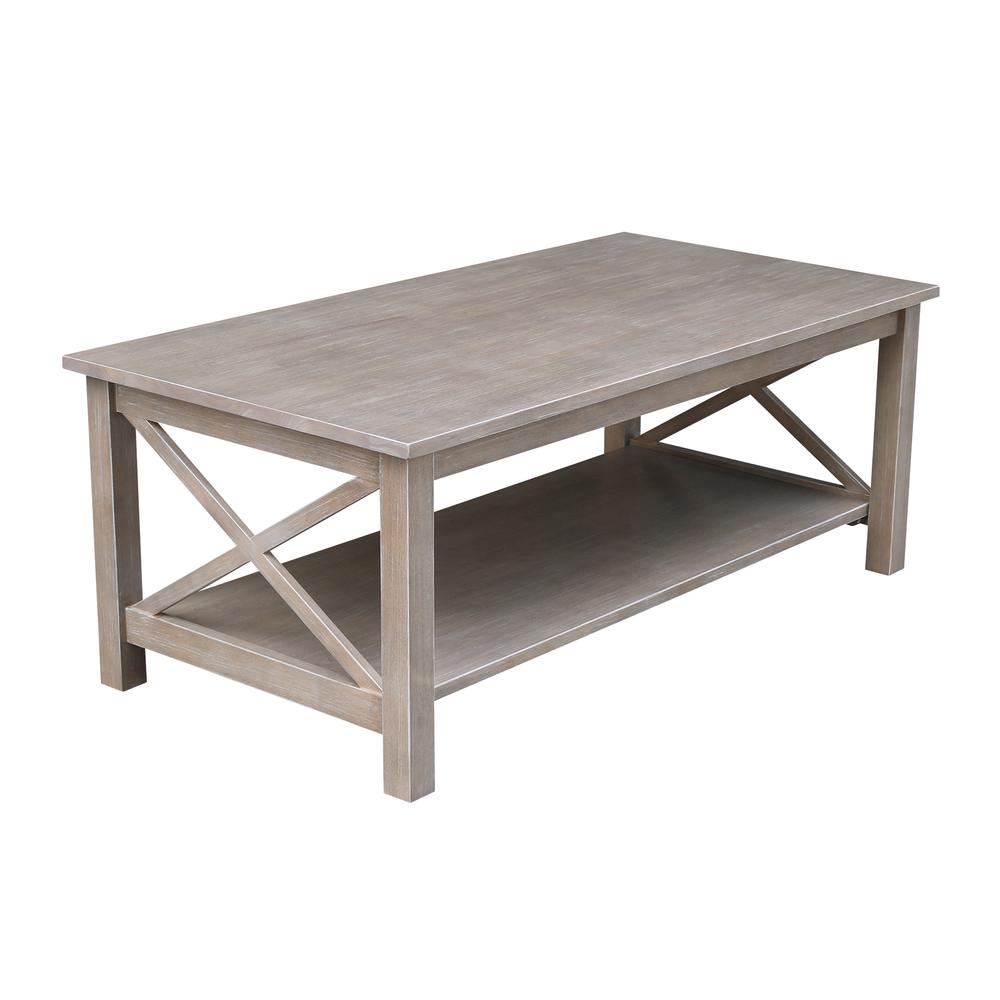 Hampton Coffee Table, Washed Gray Taupe. Picture 4