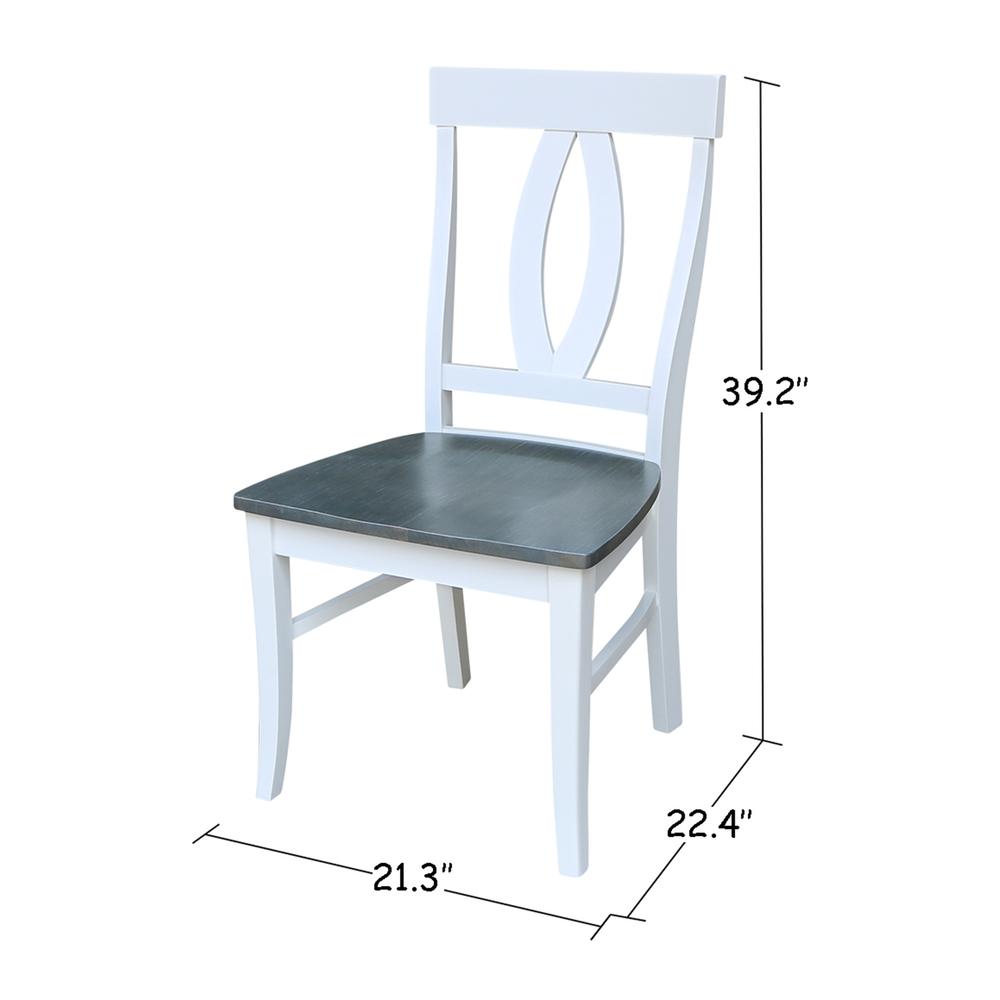 Set of Two Cosmo Verona Chairs, White/Heather gray. Picture 7
