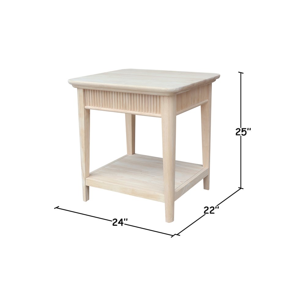 Haven Solid Wood End Table. Picture 6