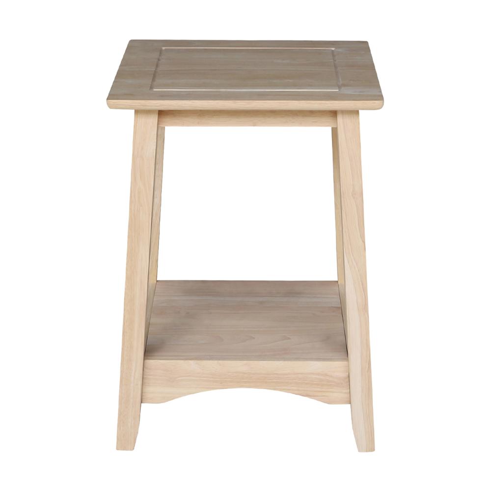 Bombay Tall End Table, Unfinished. Picture 4