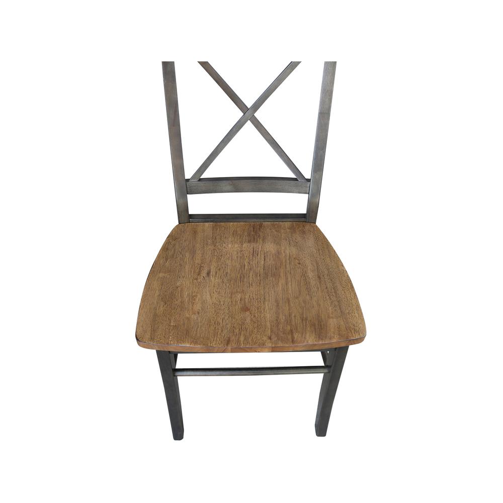 X-Back Chair With Solid Wood Seat  - Set of 2 Chairs. Picture 11