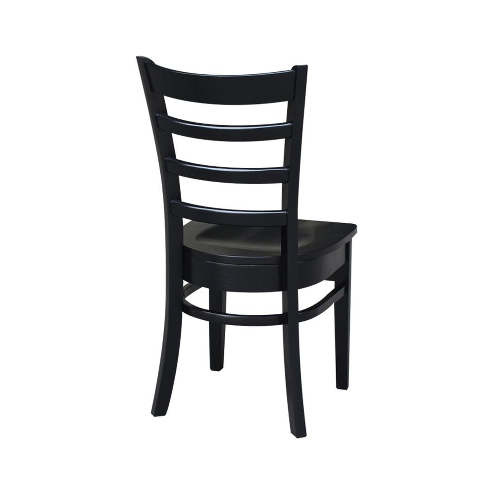 Set of Two Emily Side Chairs, Black. Picture 5