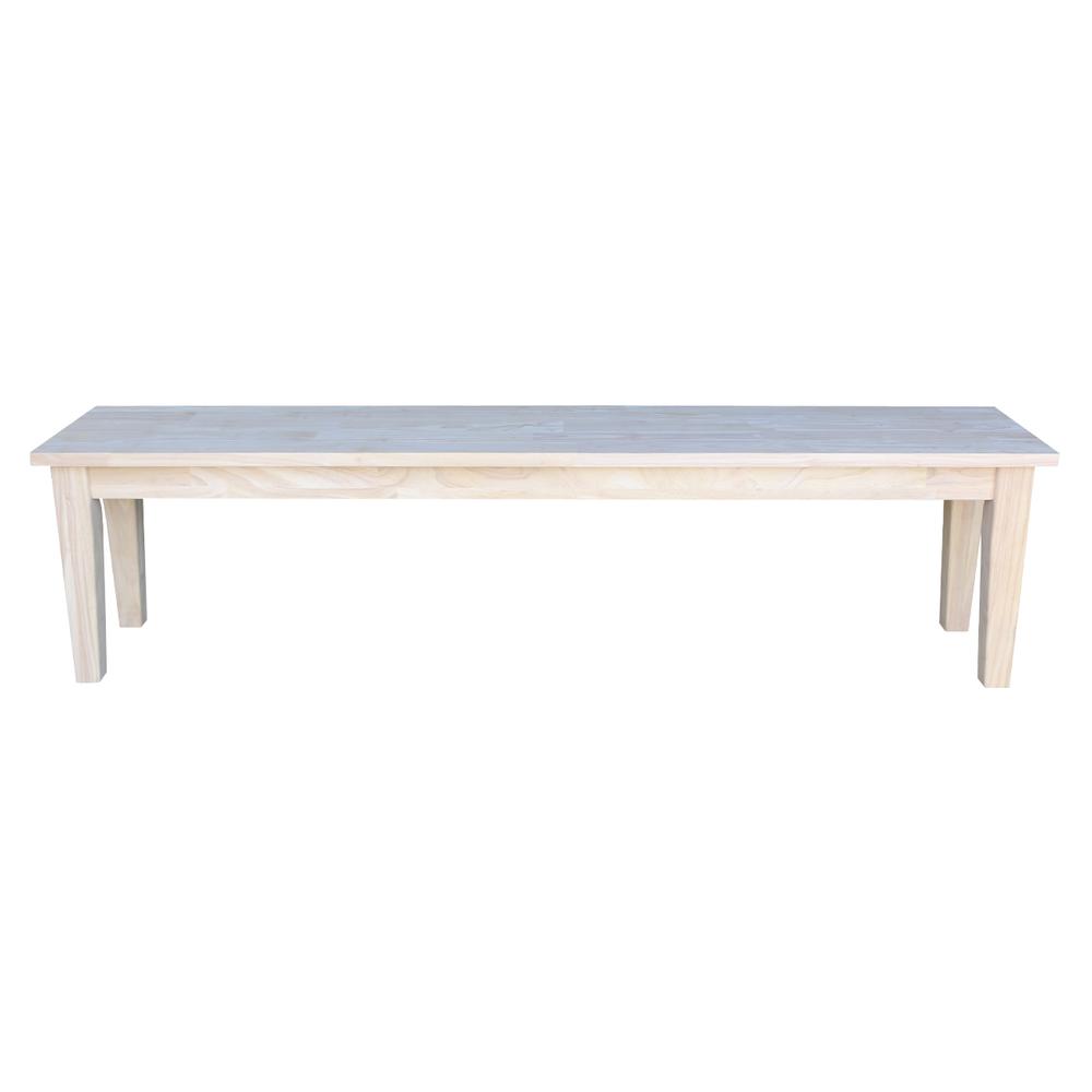 Shaker Style Bench, Unfinished. Picture 3