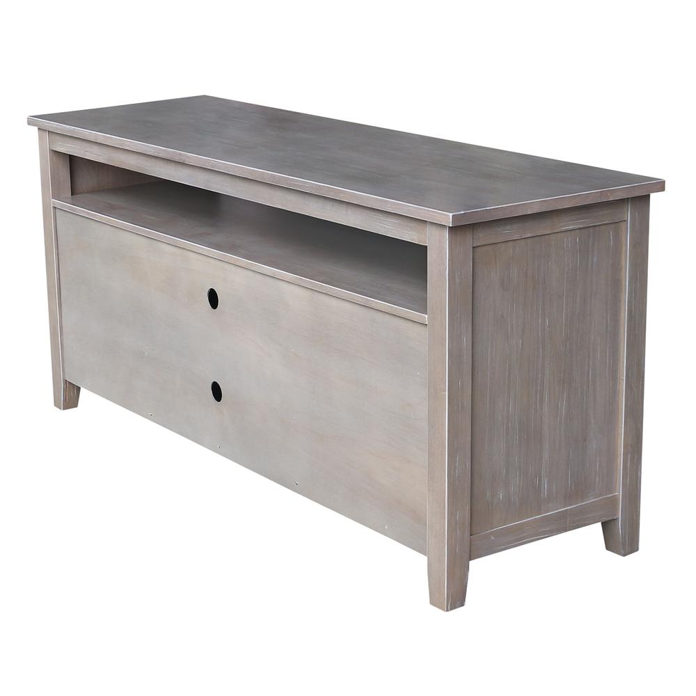 Entertainment / TV Stand - With 2 Doors, Washed Gray Taupe. Picture 5