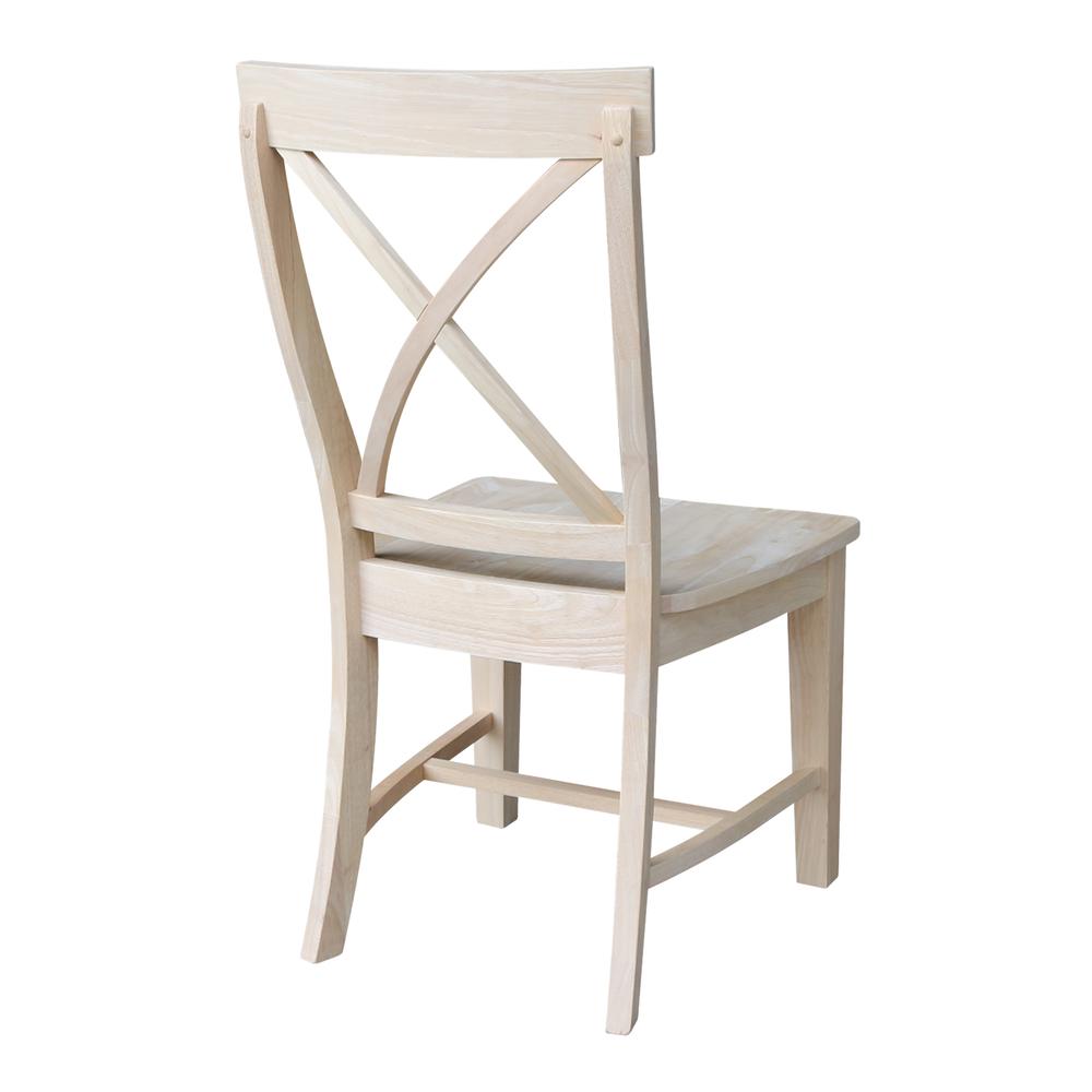 Set of Two Creekside X-Back Chairs, Unfinished. Picture 9