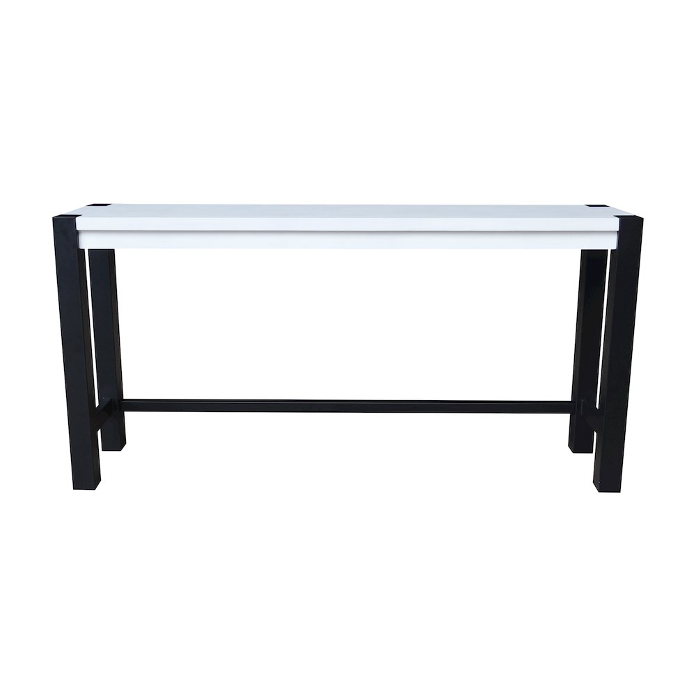 Solid Wood Tall Accent Table with Iron Legs. Picture 4