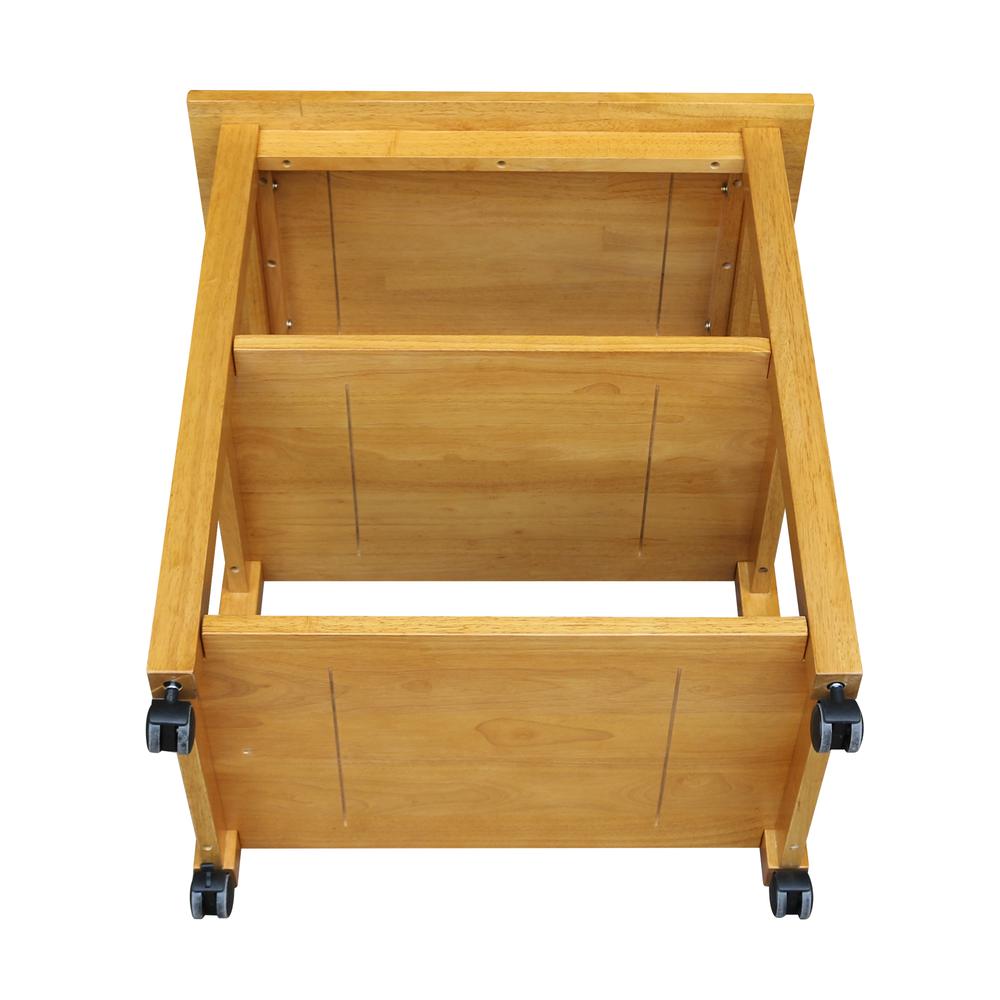 Microwave Cart, Medium Oak. Picture 4