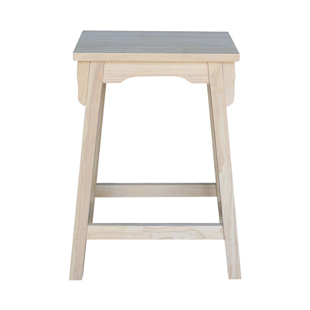 Mission Counter height Stool - 24" Seat Height , Unfinished. Picture 6