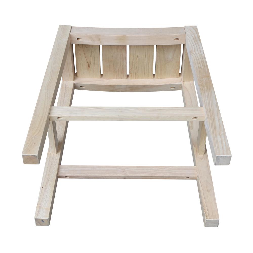 Ranch Stool - 24" Seat Height, Unfinished. Picture 3