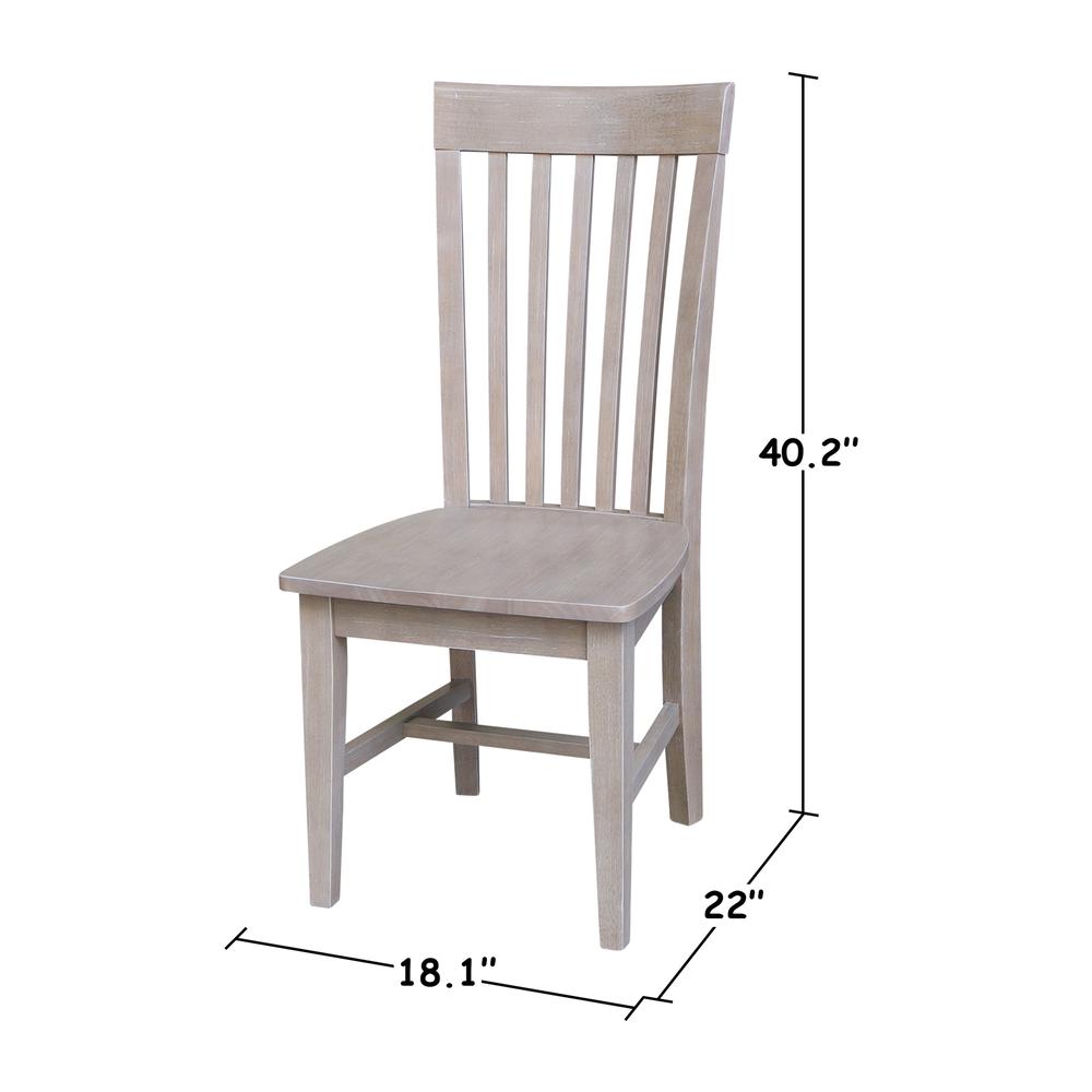 Set of Two Cosmo Mission Chairs, Washed Finish, Washed Gray Taupe. Picture 8