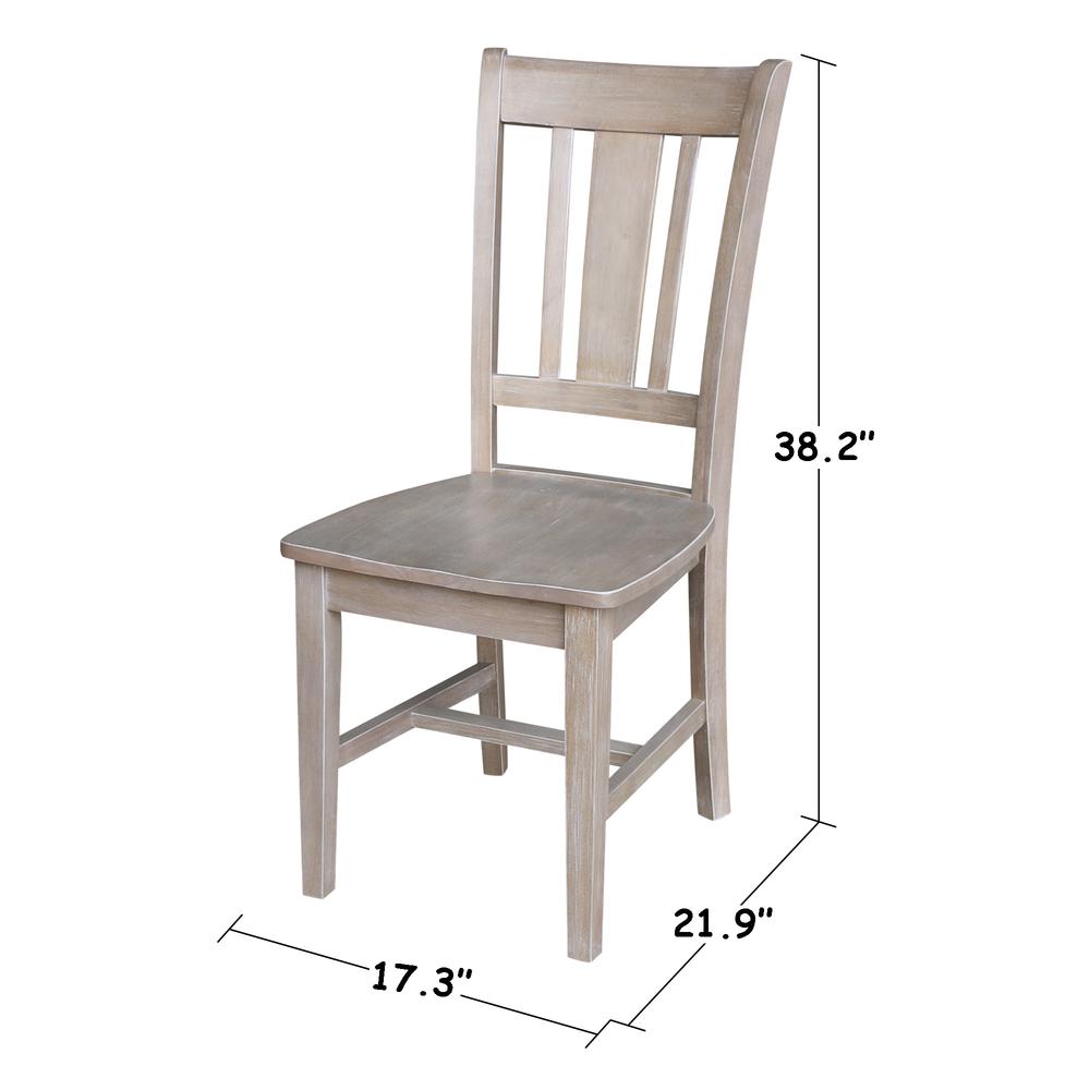 Set of Two San Remo Splatback Chairs, Washed Gray Taupe. Picture 6