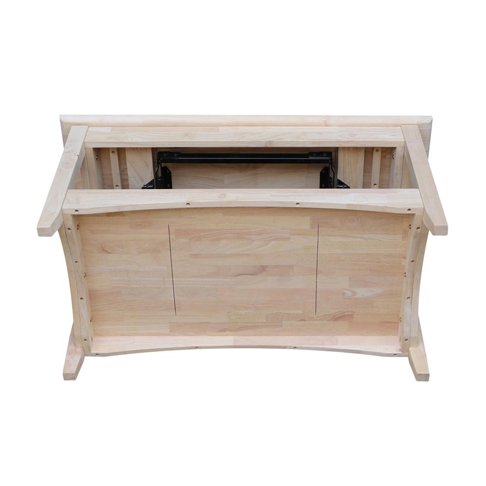 Bombay Tall Coffee Table-Includes Lift Top, Unfinished. Picture 3