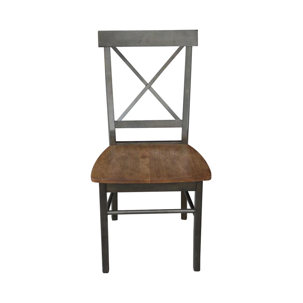 X-Back Chair With Solid Wood Seat  - Set of 2 Chairs. Picture 7