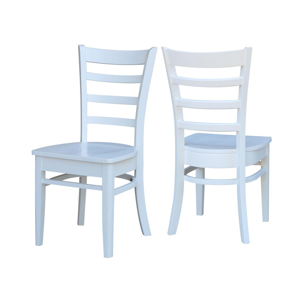 Set of Two Emily Side Chairs, White. Picture 6
