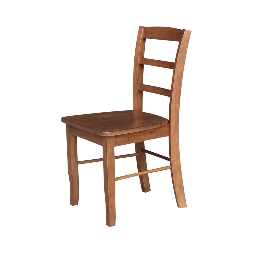 Madrid Ladderback Chairs - Set of 2, Distressed Oak. Picture 6