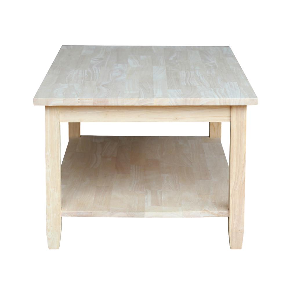 Solano Coffee Table, Unfinished. Picture 4