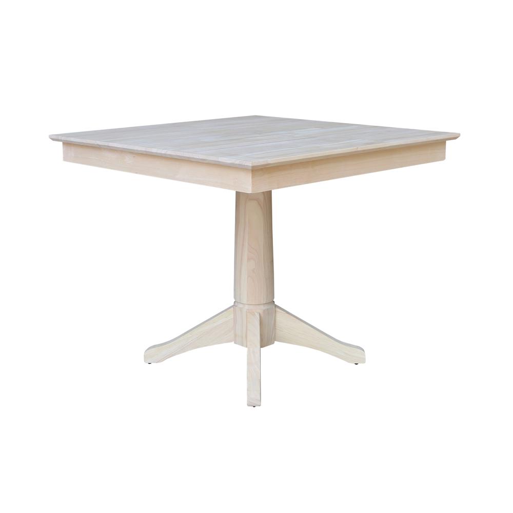 36" x 36" Square Top Pedestal Table  - 29.9"H. Picture 2