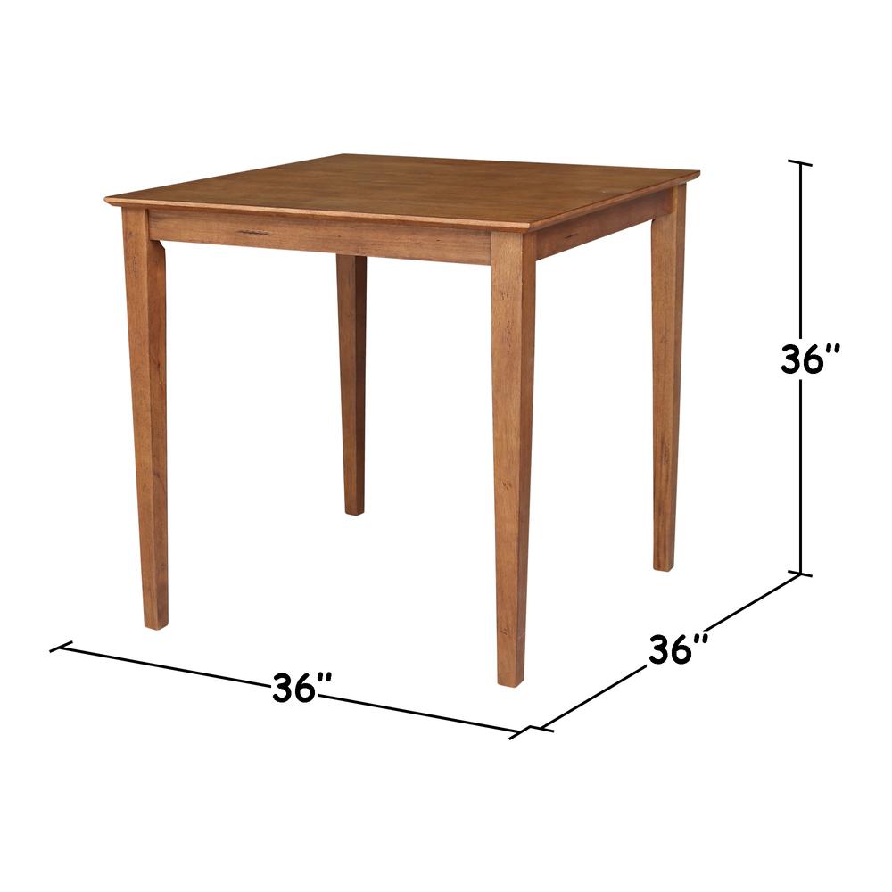 36 x 36 in. Counter Height Dining Table with Shaker Styled Legs. Picture 5