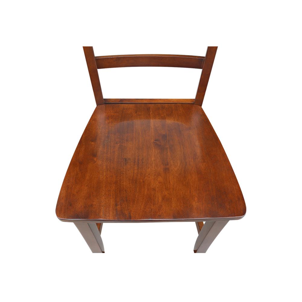 Roma Counter height Stool - 24" Seat Height, Espresso. Picture 2