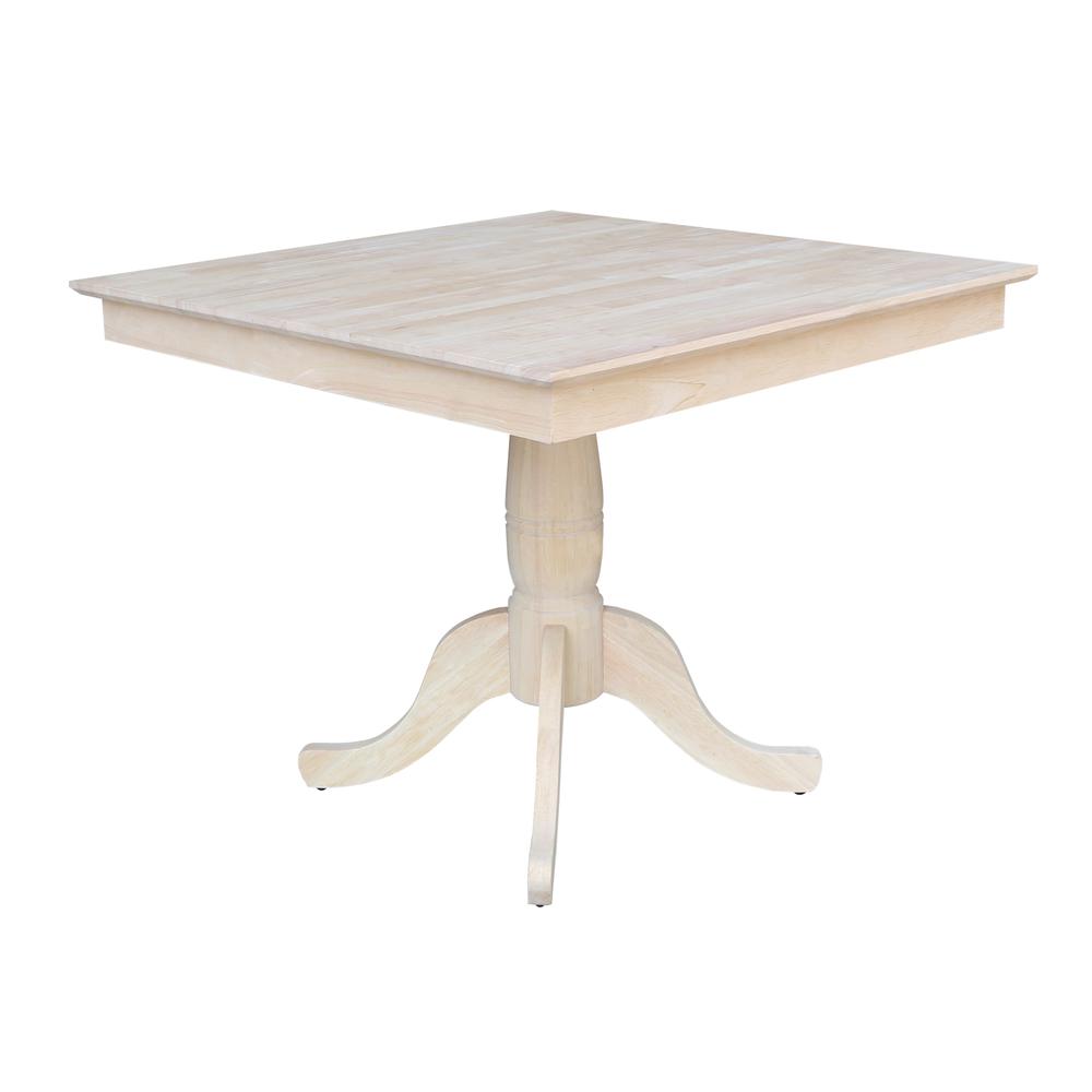 36" x 36" Square Top Pedestal Table - 29.1"H. Picture 2