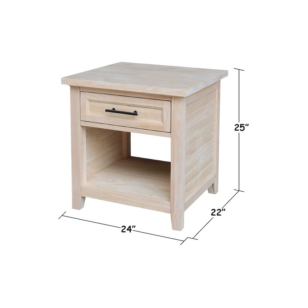 Sanibel Solid Wood End Table. Picture 10