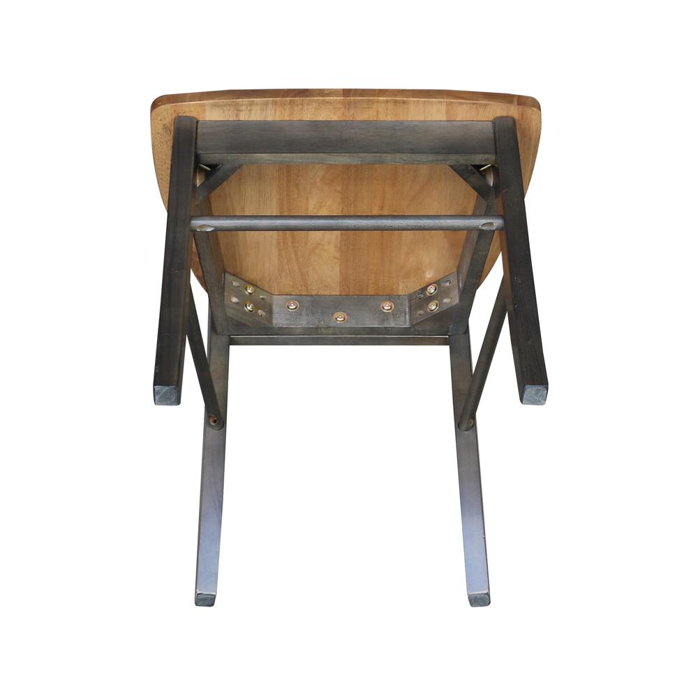 X-Back Chair With Solid Wood Seat  - Set of 2 Chairs. Picture 10