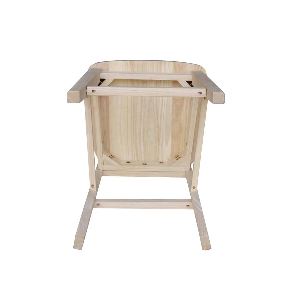 Mission Counter height Stool - 24" Seat Height , Unfinished. Picture 3