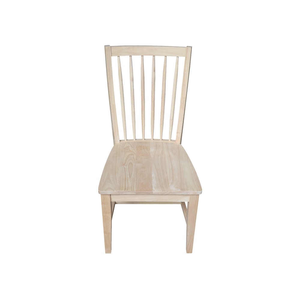 Set of Two Solid Wood Audrey Dining Chairs, Unfinished. Picture 9