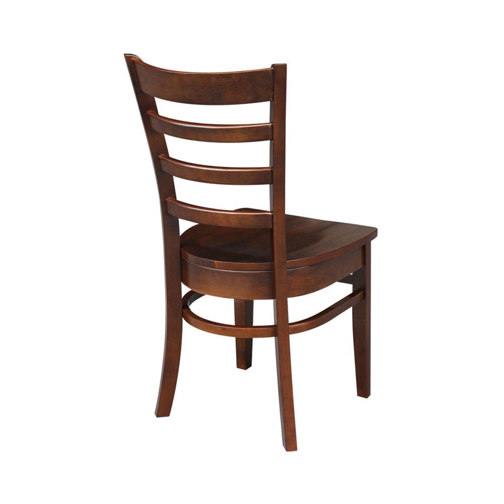 Set of Two Emily Side Chairs, Espresso. Picture 9