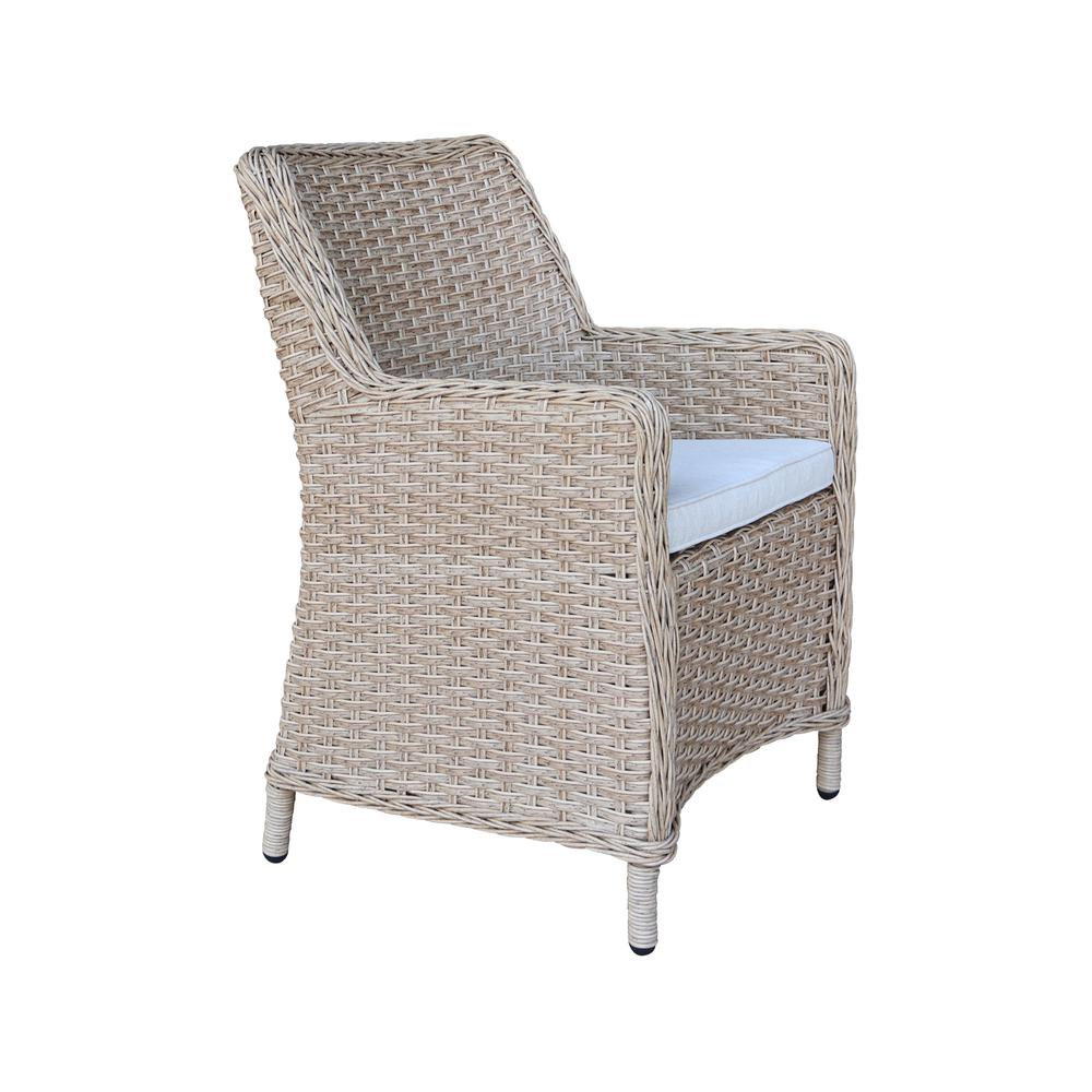 Outdoor Wicker Patio Dining Chair with Cushion. Picture 2