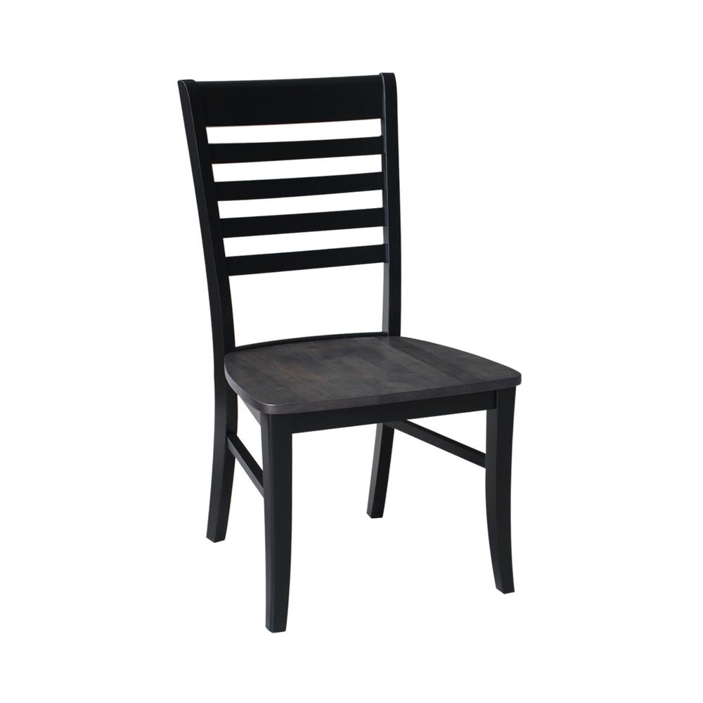 Set of Two Cosmo Chairs, Coal-Black/washed black. Picture 4