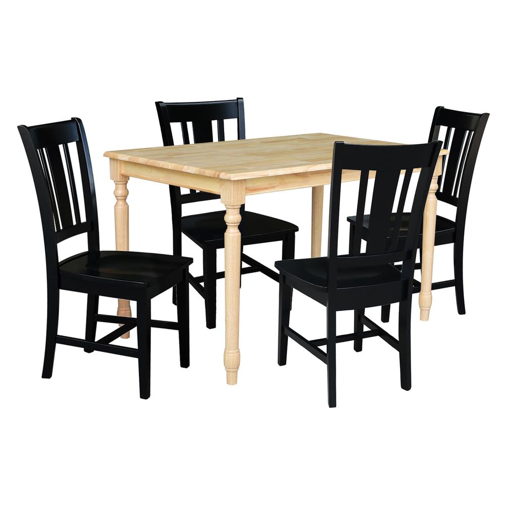 Set of 5 pcs - 3048 Table with 4 RTA Chairs. Picture 1