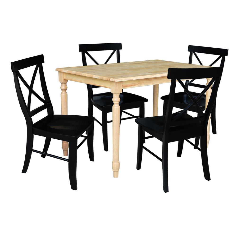 Set of 5 pcs - 3048 Table with 4 RTA Chairs. Picture 1