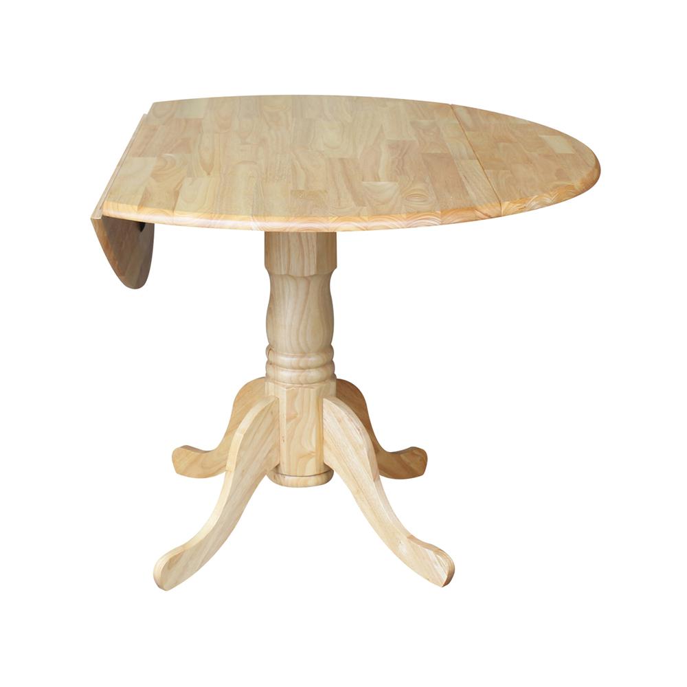 42 in. Dual Drop Leaf Table with 4  Ladder Back Dining Chairs. Picture 4