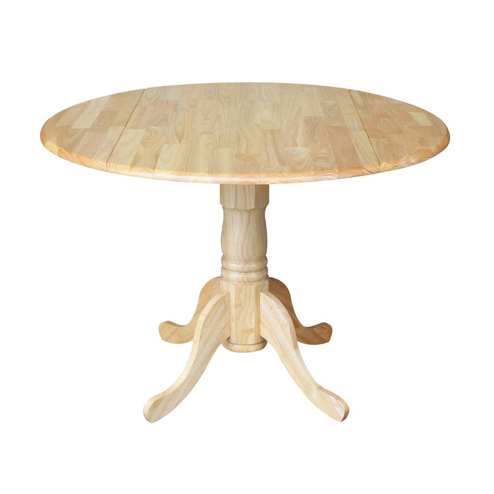 42 in. Dual Drop Leaf Table with 4  Ladder Back Dining Chairs. Picture 3