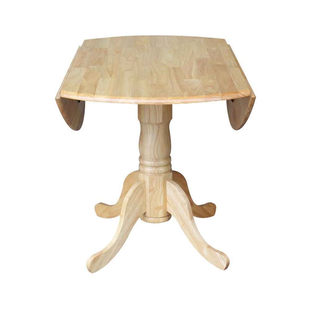 42 in. Dual Drop Leaf Table with 4  Ladder Back Dining Chairs. Picture 5