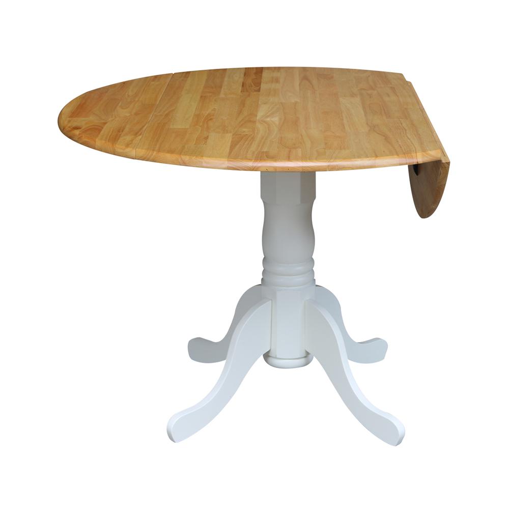 42 in. Dual Drop Leaf Table with 4 Cross Back Dining Chairs - 5 Piece Dining Set. Picture 4