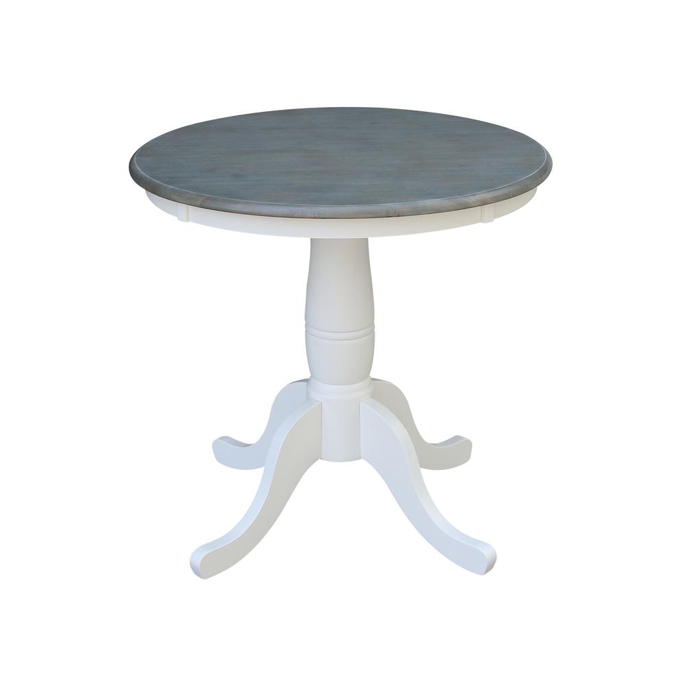 30" Round Top Pedestal Table With 2 Emily Chairs - Set of 3 Pieces. Picture 2