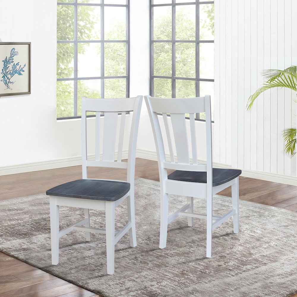 36 in Round Top Pedestal Dining Table with 4 Dining Chairs - 5 Piece Set. Picture 2
