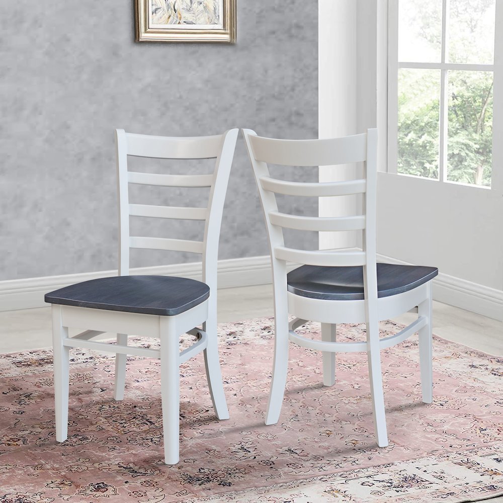 36 in Round Top Pedestal Dining Table with 4 Dining Chairs - 5 Piece Set. Picture 2