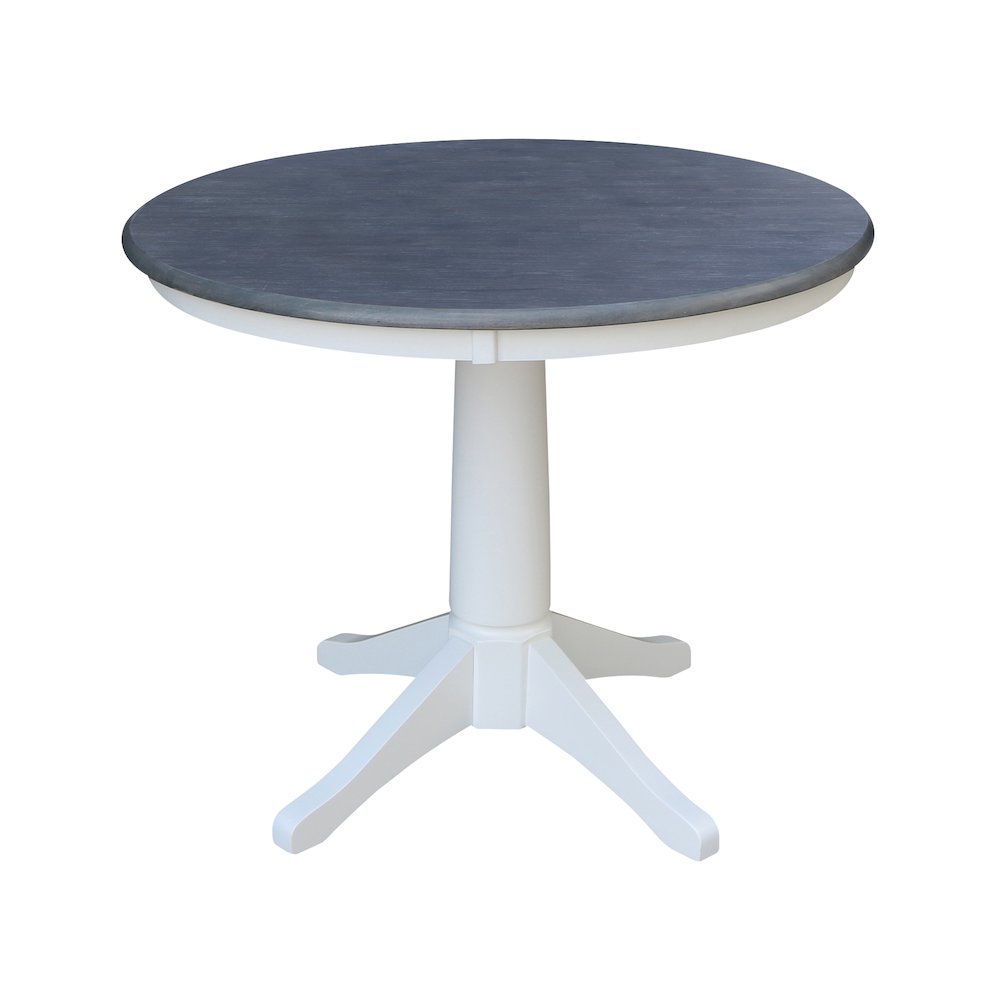 36 in Round Top Pedestal Dining Table with 4 Dining Chairs - 5 Piece Set. Picture 4
