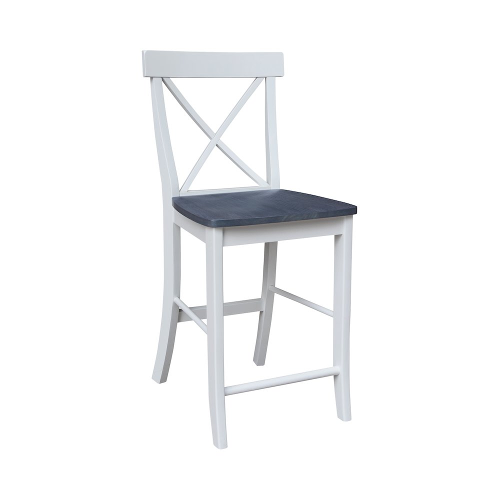 36 in Round Top Pedestal Counter Height Dining Table with 4 Stools - 5 Piece Set. Picture 3