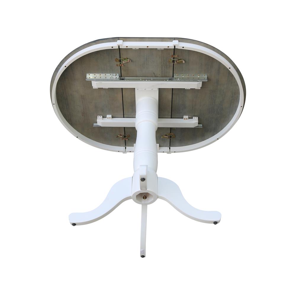 36" Round Top Pedestal Table With 12" Leaf - Counter Height -. Picture 8