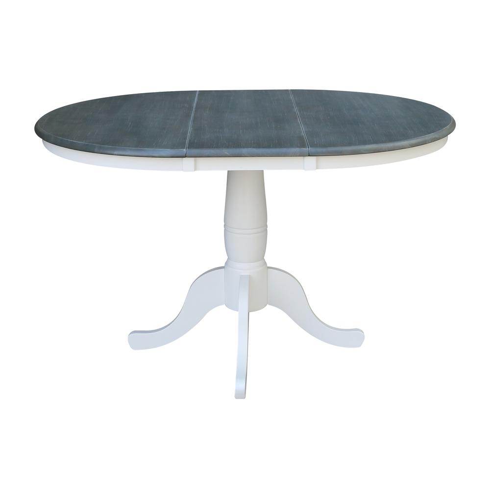 36" Round Extension Dining Table With 4 San Remo Chairs - Set of 5. Picture 2